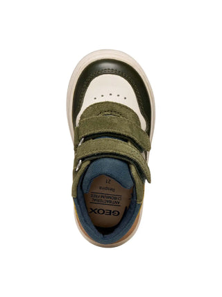 SNEAKERS BAMBINO - GEOX AVORIO-VERDE - B465NA 08522 5