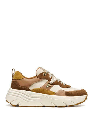 SNEAKERS DONNA - GEOX FANGO-BEIGE - D36UFE 022BC