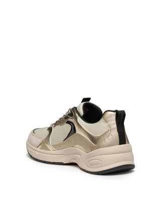 SNEAKERS DONNA - GEOX BEIGE-ORO - D55YLA 014AJ 3