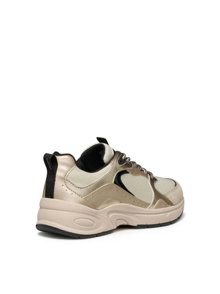 SNEAKERS DONNA - GEOX BEIGE-ORO - D55YLA 014AJ 4