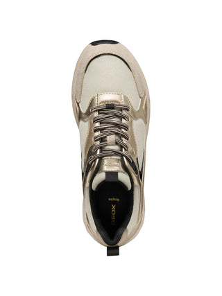 SNEAKERS DONNA - GEOX BEIGE-ORO - D55YLA 014AJ 5