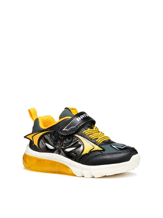 SNEAKERS RAGAZZO - GEOX NERO-GIALLO - J56LBC 0BC14 3