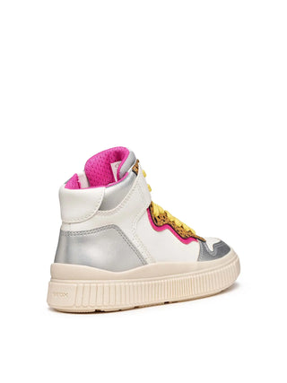 SNEAKERS RAGAZZO - GEOX BIANCO-FUXIA - J56M3B 054AJ 4