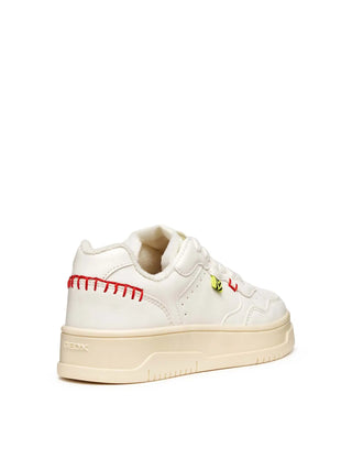 SNEAKERS RAGAZZA - GEOX BIANCO - J56NLC 000BC 4