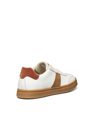 SNEAKERS UOMO - GEOX BIANCO-ARANCIO - U56LDF 09B22 4