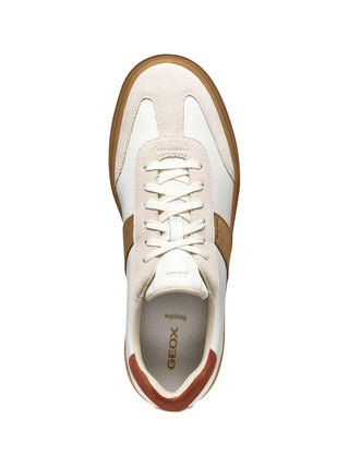 SNEAKERS UOMO - GEOX BIANCO-ARANCIO - U56LDF 09B22 5