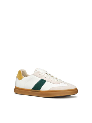 SNEAKERS UOMO - GEOX BIANCO-VERDE - U56LDF 09B22 2