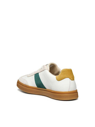 SNEAKERS UOMO - GEOX BIANCO-VERDE - U56LDF 09B22 3