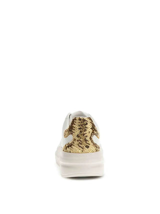 SNEAKERS DONNA - GUESS BIANCO-ORO - FLFE10 ELE12 3