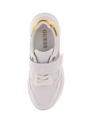 SNEAKERS DONNA - GUESS BIANCO-ORO - FLFHNN ELE12 4