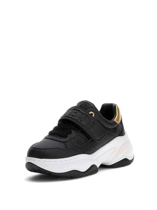 SNEAKERS DONNA - GUESS NERO-ORO - FLFHNN ELE12 2