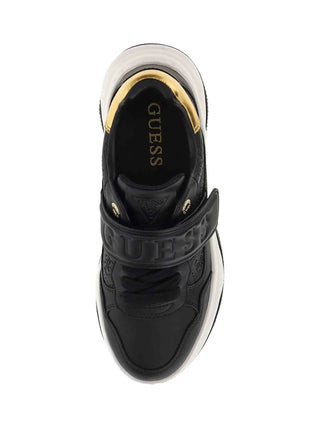 SNEAKERS DONNA - GUESS NERO-ORO - FLFHNN ELE12 4