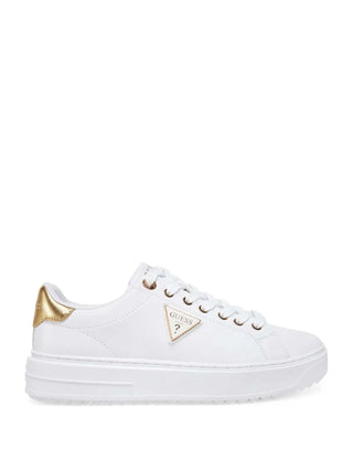 SNEAKERS DONNA - GUESS BIANCO-ORO - FLJD12 LEA12