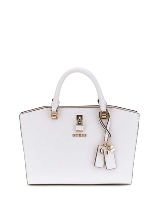 BORSA A MANO DONNA - GUESS BIANCO-TAUPE - HWVG96 55060