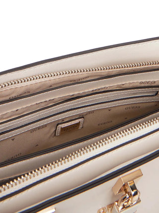 BORSA A MANO DONNA - GUESS BIANCO-TAUPE - HWVG96 55060 3