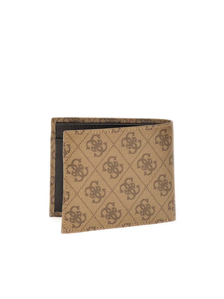 PORTAFOGLIO UOMO - GUESS BEIGE-MARRONE - SMVELE LEA20 2