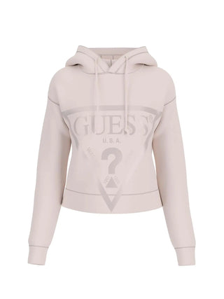 FELPA DONNA - GUESS ATHLEISURE CREMA - V2YQ08 K7UW2 1