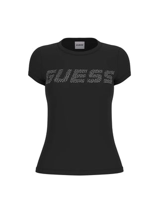 T-SHIRT DONNA - GUESS ATHLEISURE NERO - V4BI16 KCIV1