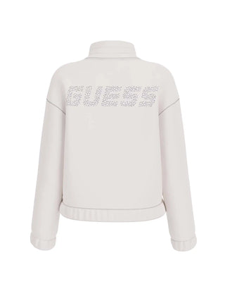 FELPA DONNA - GUESS ATHLEISURE BIANCO - V4BQ14 K7UW2 2