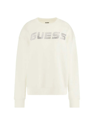 FELPA DONNA - GUESS ATHLEISURE BIANCO - V4BQ15 K7UW2