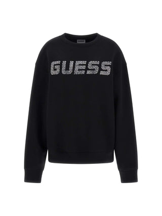 FELPA DONNA - GUESS ATHLEISURE NERO - V4BQ15 K7UW2
