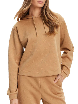 FELPA DONNA - GUESS ATHLEISURE SABBIA - V5YQ04 KBSL2