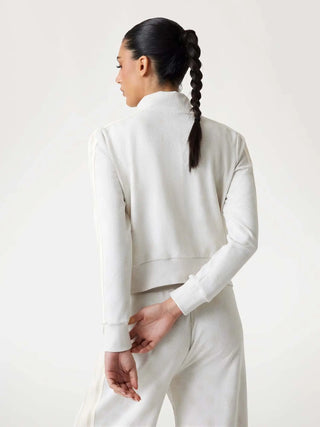 FELPA DONNA - GUESS ATHLEISURE BIANCO - V5YQ07 K0282 3