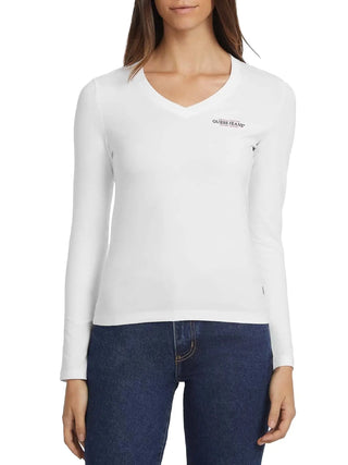 MAGLIA DONNA - GUESS JEANS BIANCO - W4YI21 J1314 1