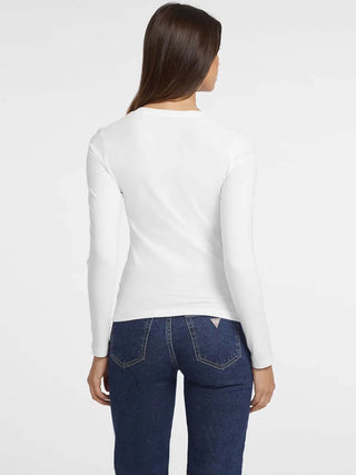 MAGLIA DONNA - GUESS JEANS BIANCO - W4YI21 J1314 2