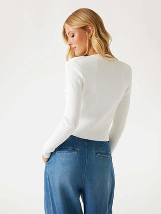 CARDIGAN DONNA - GUESS APPAREL CREMA - W5YR09 Z0130 3