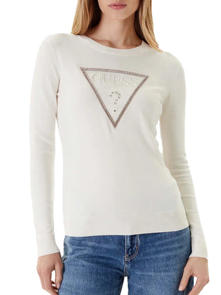 MAGLIA DONNA - GUESS APPAREL CREMA - W5YR23 Z2NQ2