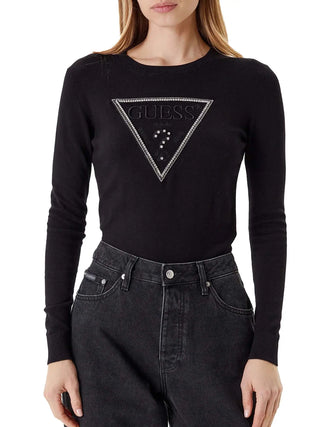 MAGLIA DONNA - GUESS APPAREL NERO - W5YR23 Z2NQ2