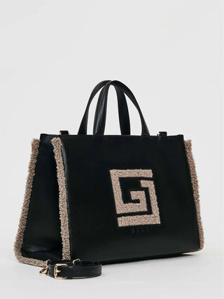 BORSA A MANO DONNA - GAUDI NERO-TAUPE - V5AI-12390 2