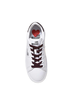 SNEAKERS DONNA - LOVE MOSCHINO BIANCO-BORDEAUX - JA15315G0NIA1 4