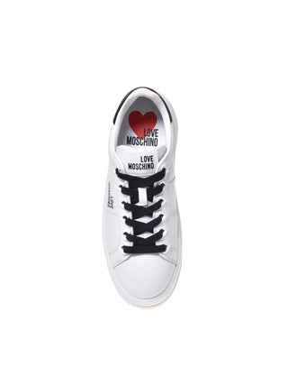 SNEAKERS DONNA - LOVE MOSCHINO BIANCO-NERO - JA15315G0NIA1 4