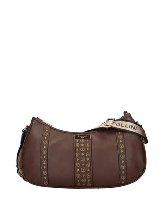 BORSA A SPALLA DONNA - POLLINI MARRONE-NERO - SC4559PP1NSF1