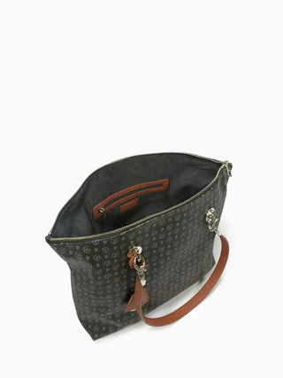 BORSA A SPALLA DONNA - POLLINI NERO-MARRONE - TE8408PP02Q11 4