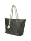 BORSA A SPALLA DONNA - POLLINI NERO-AVORIO - TE8410PP02Q11 2
