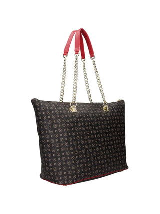 BORSA A SPALLA DONNA - POLLINI NERO-ROSSO - TE8410PP02Q11 3