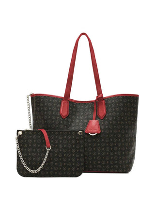 BORSA A SPALLA DONNA - POLLINI NERO-ROSSO - TE8427PP06Q11 4