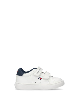 SNEAKERS UNISEX BAMBINO - TOMMY HILFIGER BIANCO-BLU - T1X9-34062-1355 1