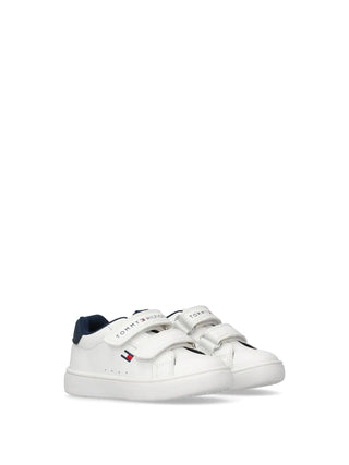SNEAKERS UNISEX BAMBINO - TOMMY HILFIGER BIANCO-BLU - T1X9-34062-1355 2