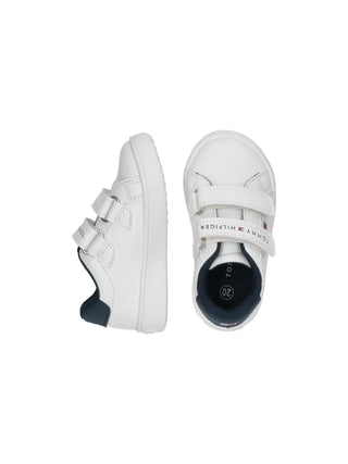 SNEAKERS UNISEX BAMBINO - TOMMY HILFIGER BIANCO-BLU - T1X9-34062-1355 3