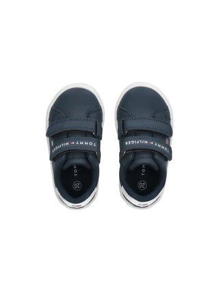 SNEAKERS UNISEX BAMBINO - TOMMY HILFIGER BLU-BIANCO - T1X9-34062-1355 3