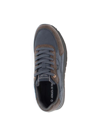 SNEAKERS UOMO - ARMATA DI MARE MARRONE-NAVY - AMU 2N812 4