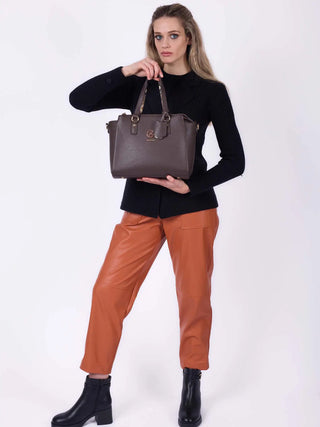 BORSA A MANO DONNA - GATTINONI ROMA MARRONE - BENDN8609WVW 4