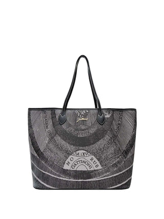 BORSA A SPALLA DONNA - GATTINONI GRIGIO-NERO - BIGPL6427WPQ 1
