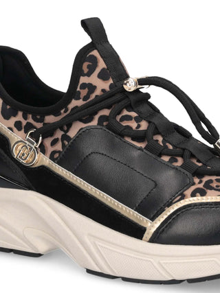 SNEAKERS DONNA - LIU-JO NERO-MARRONE - BF5019PX791 5