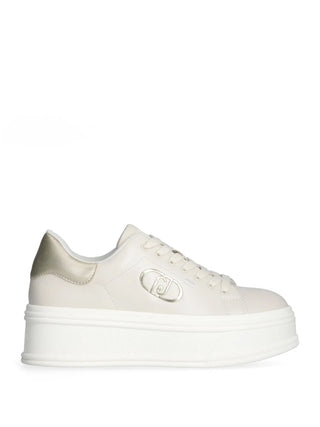 SNEAKERS DONNA - LIU-JO BIANCO-ORO - BF5039PX026