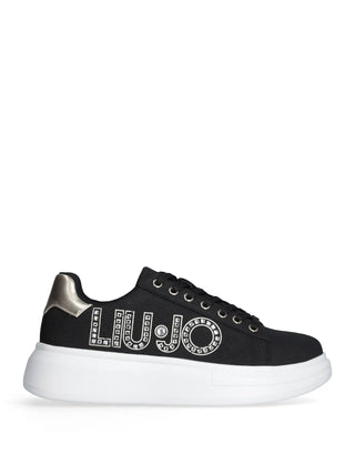 SNEAKERS DONNA - LIU-JO NERO-ORO - BF5059PX002